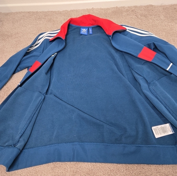 Adidas France Track Jacket Mega RARE Fleurs-de-lis Gold Trefoil 2013 Mens 2XL - Picture 10 of 16